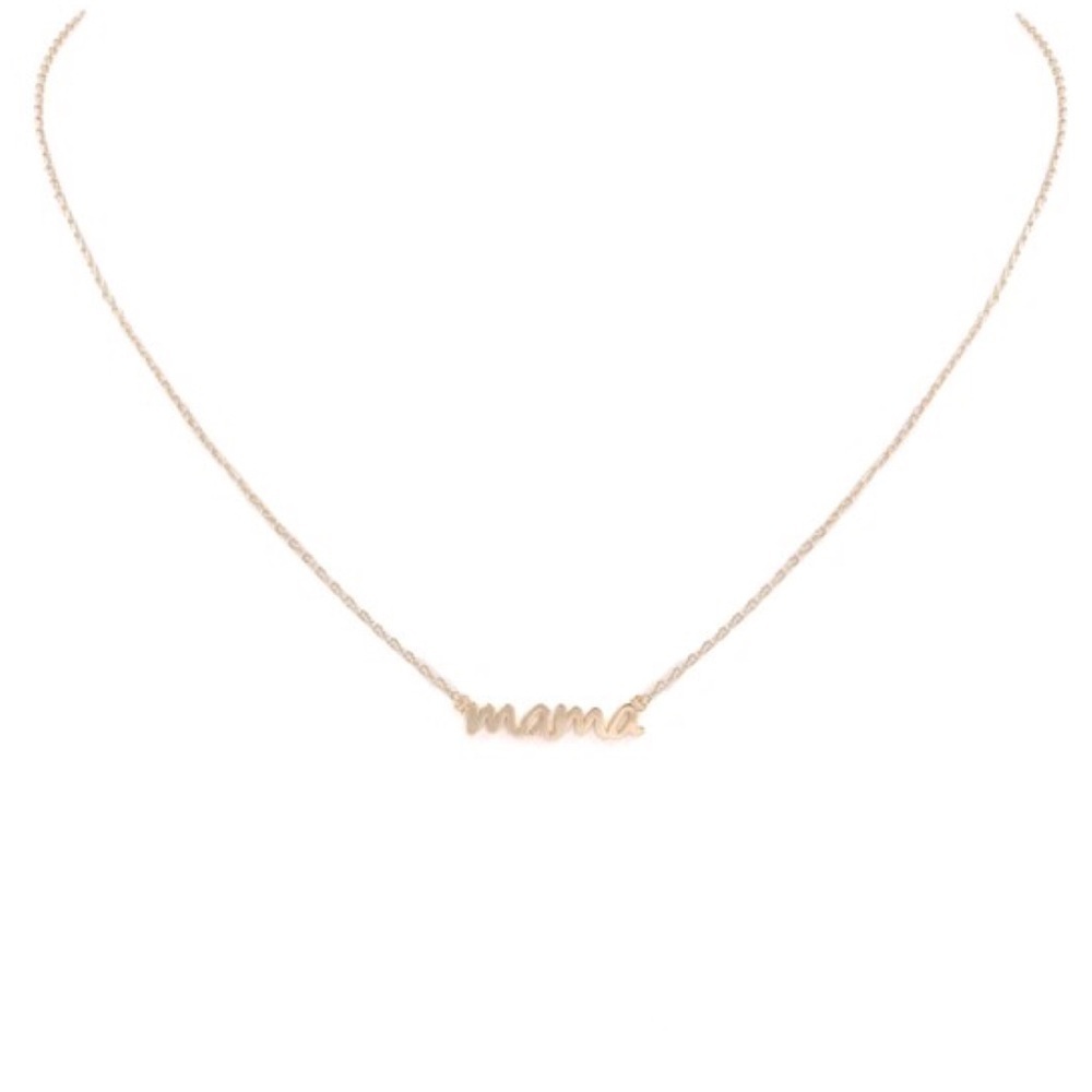 ❤️‍🔥“Mama” Charmed Necklace Adjustable Gold 1122